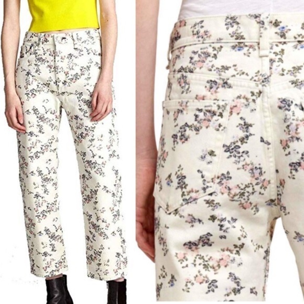 RAG & BONE Micro Floral Straight Leg Jeans Size 31 - Picture 8 of 8